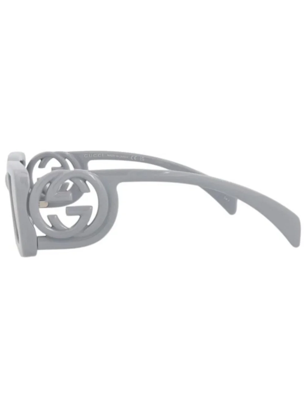 New Gucci Womens Square/Rectangle Silver Silver Silver Fashion Designer Sunglass